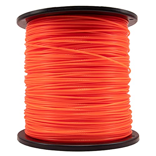 KAKO 095 Inch Trimmer Line, 0.095" Weed Wacker Eater String, Commercial Grade Round Nylon String Trimmer Line Replacement for String Trimmer Weed Trimmer .095"-1280ft-5lb-Spool（ Orange）