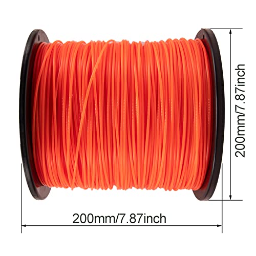 KAKO 095 Inch Trimmer Line, 0.095" Weed Wacker Eater String, Commercial Grade Round Nylon String Trimmer Line Replacement for String Trimmer Weed Trimmer .095"-1280ft-5lb-Spool（ Orange）