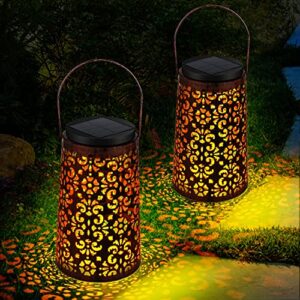 green convenience solar lanterns outdoor 2 pack outdoor solar hanging lantern lights,led solar light with handle waterproof outdoor solar lanterns,for table patio yard pathway christmas