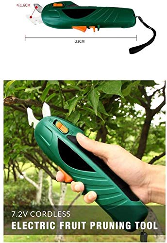 Professional Electric Pruning Shears Electric Secateurs Professional Garden Shears 7.2V Lithium Battery Pruning Shears Double Switch 1.6CM in Diameter Cordless Every Family