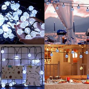 Beauthard Solar String Lights Outdoor,60 Led 35.6 Ft Lights with 8 Lighting Modes,Outdoor String Lights,Waterproof Solar Patio Outside Lights for Garden Yard Home Wedding Party Decoration(Pure White)