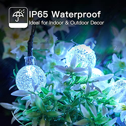 Beauthard Solar String Lights Outdoor,60 Led 35.6 Ft Lights with 8 Lighting Modes,Outdoor String Lights,Waterproof Solar Patio Outside Lights for Garden Yard Home Wedding Party Decoration(Pure White)