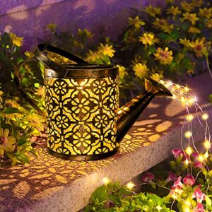 ChenTaid 2 Pcs Solar Watering Can Lights - Garden Decor Solar Lights Hanging Lantern Waterproof for Outdoor Party Dinner Table Porch Bedroom Window Balcony Gardens Lawns