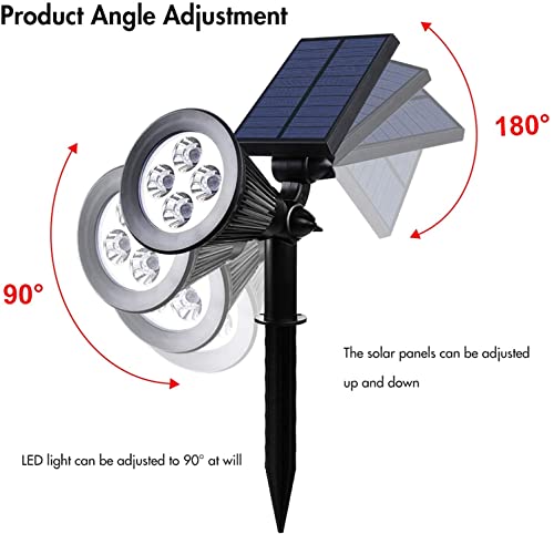 CallToU Solar Spot Lights 7 Colors Halloween Lights Christmas Solar Outdoor Light Waterproof Landscape Lighting 180°Adjustable Solar Landscape SpotLights for House Backyard Pool Patio Garden 2 Pack