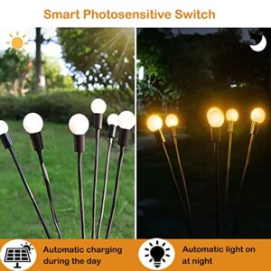 Solar Garden Lights, 2PCS Solar Powered Firefly Lights Outdoor Waterproof, Starburst Swaying Light, Vibrant Garden Solar Lights for Garden,Yard, Path, Lawn Decor (Color)