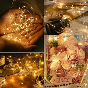 2-Pack 200 LED Solar Fairy Lights Outdoor, Upgraded Oversize Lamp Beads & Super Bright Solar String Lights Outoor, 8 Modes Solar Lights for Garden Patio Decorations