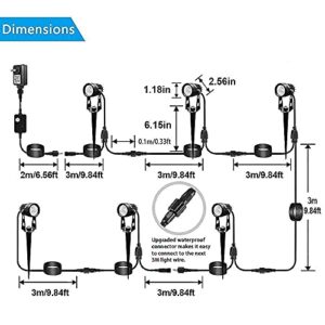 ALOVECO RGB Outdoor Spotlight 1800LM 12V LED Landscape Lighting Remote 16 Colors Changing Landscape Lights with Transformer Waterproof for Yard Garden Pathway 6 Pack