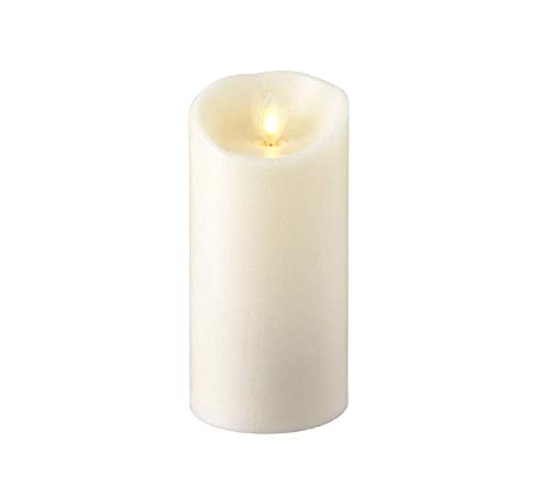 Raz Imports 3"X6" Moving Flame Ivory Pillar Candle - Elegant Flameless Lighting Accent and Decorative Light Source - Flickering Scented Candles for Entryway, Garden, Patio, Bathroom and Living Room