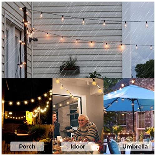 Zuske LED Outdoor String Lights, 240FT G40 Globe Patio Lights Commercial Grade Weatherproof Strand String with Shatterproof Plastic Bulbs, Hanging String Lighting for Gazebo Bistro Backyard Garden