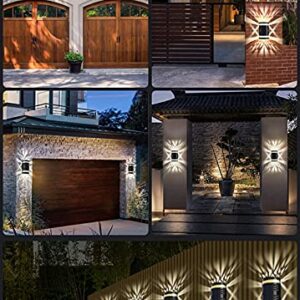 Outside Lights Solar Fence Lights, LED Solar Powered Garden Lights Waterproof Up and Down Lights Outdoor for Garden, Fence, Patio, Gate, Yard LanternGAWDI