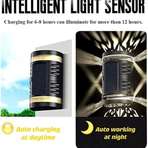 Outside Lights Solar Fence Lights, LED Solar Powered Garden Lights Waterproof Up and Down Lights Outdoor for Garden, Fence, Patio, Gate, Yard LanternGAWDI