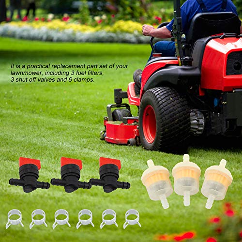 Fuel Gas Tank Shut Off Valves + Filters + Clamps Garden Brush Cutter High Quality Plastic Lawnmower Accessory Perfect for Garden and Agricultural