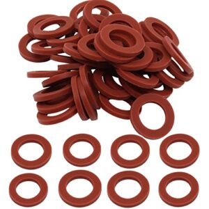 yugtcen garden hose washers 50 pack, silicone washers hose gasket heavy duty, o ring hose fittings fit standard 3/4 inch garden hose and water faucet