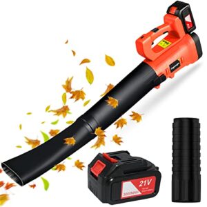 cordless leaf blower with battery & charger(400 cfm 150 mph),6-speeds electric leaf blower powered for lawn care, lightweight handheld powerful blower for yard | patio | jobsite