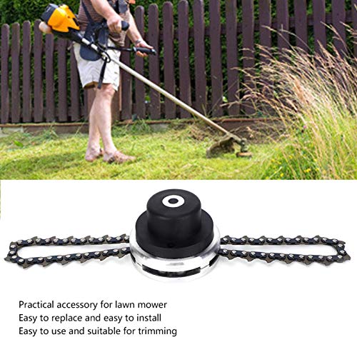 Walfront Trimmer Head Garden Tool Parts Accessories, Easy to Replace and Install, Gardening and Agronomy, Multifunctional Durable Lawn Mower Chain Black