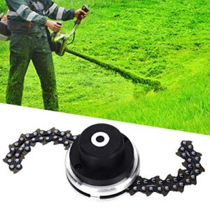Walfront Trimmer Head Garden Tool Parts Accessories, Easy to Replace and Install, Gardening and Agronomy, Multifunctional Durable Lawn Mower Chain Black