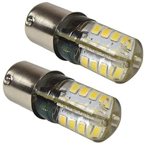 hqrp 2-pack 1156 ultra bright led bulbs cool white compatible with john deere jd ad2062r parts replacement la115 d130 cs & cx gator d110 gt235 l130 s240 x300 lt155 la130 318 316 l110 gt245