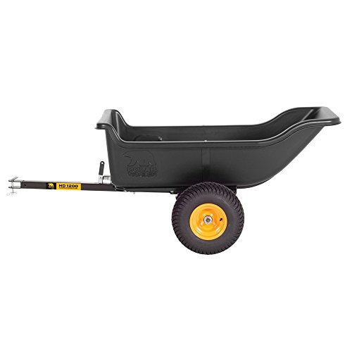Polar Trailer 8232 HD 1200 Heavy Duty Utility and Hauling Cart, 84 x 45 x 31-Inch 1200 Lbs Load Capacity Rugged Wide-Track Tires Quick Release Tipper Latch Tilt & Pivot Frame, Black