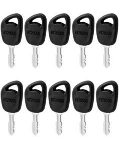 qwork 10 pieces ignition key gy20680 for most lawn mowers and lawn tractors, compatible with john deere 100, d100, e100, g100, l100, la100, lt, sst, x300, x500 and x700 series