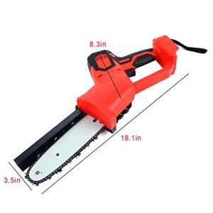 Mini Electric Chain Saw 8 inch 18V 800W Handheld Chainsaw Portable Tree Cutting Chain Saw Power Tool Small Tree Bush Branch Wood Cutter Garden Chain Saw Electric Wood Cutting Chainsaw