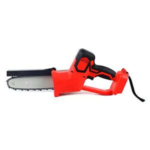 Mini Electric Chain Saw 8 inch 18V 800W Handheld Chainsaw Portable Tree Cutting Chain Saw Power Tool Small Tree Bush Branch Wood Cutter Garden Chain Saw Electric Wood Cutting Chainsaw