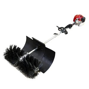 52cc 2.3hp street sweeper walk behind hand held gas power snow sweeper power brush sweeper broom driveway garden leaf lawn collector leaf collector