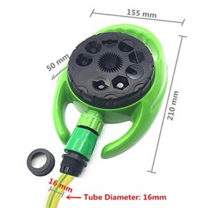 XCYY 9 Pattern Irrigation Sprinkler Garden Lawn Agriculture Adjustable Sprinkler 1 Set (Color : Green)