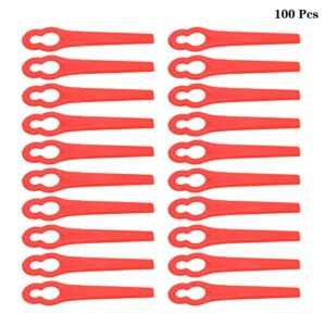 Hicello 100PCS Plastic Machine Trimming Blades, Mower Cutter Blade, Replacement for Cordless Grass Trimmer Brushcutter 4008 007 1000 Grass Cutter Tool