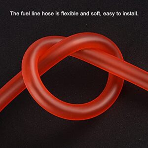 MECCANIXITY PVC Petrol Fuel Line Hose 3/16" x 5/16" 16ft Red for Chainsaws Lawn Mower String Trimmer Blowers Small Engines