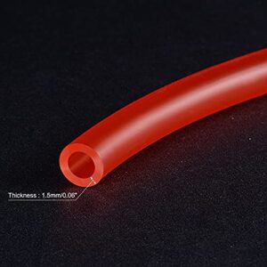 MECCANIXITY PVC Petrol Fuel Line Hose 3/16" x 5/16" 16ft Red for Chainsaws Lawn Mower String Trimmer Blowers Small Engines
