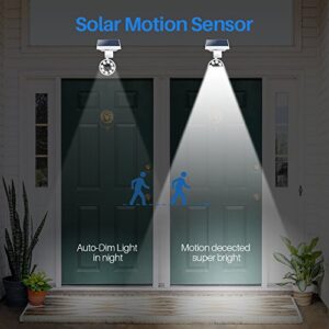 Solar Lights Outdoor Motion Sensor, 1400-Lumen LED Spotlight 9-Watt(130W Equiv.), Solar Flood Security Lights for Garden Driveway Patio Yard Path Porch Deck, 100-Week 100% Free Replacement