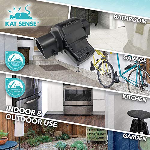 Kat Sense Covered Rat & Chipmunk Traps, Prevents Accidental Triggering with Tunneled Design, Quick Humane Kill, Indoor 'N Outdoor Mouse Snap Traps