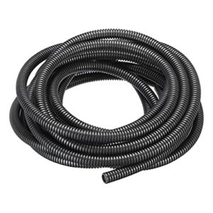dmiotech 10mmx8mmx5m plastic non-split corrugated tubing indoor outdoor cord management for wrap tidy office garden