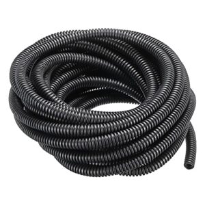 dmiotech 10mmx8mmx8m plastic non-split corrugated tubing indoor outdoor cord management for wrap tidy office garden