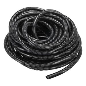 dmiotech 9mmx6mmx10m pp non-split corrugated tubing indoor outdoor cord management for wrap tidy office garden