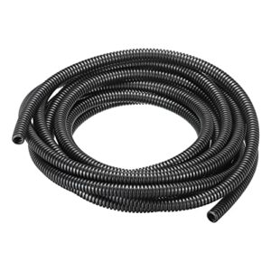 dmiotech 10mmx7mmx4.6m pp non-split corrugated tubing indoor outdoor cord management for wrap tidy office garden