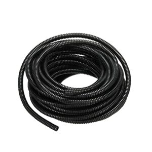 dmiotech 7mmx5mmx8m pvc non-split corrugated tubing indoor outdoor cord management for wrap tidy office garden
