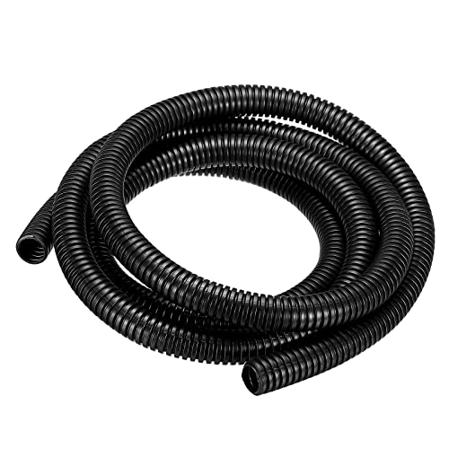 DMiotech 18.5mmx14.5mmx2m Plastic Non-Split Corrugated Tubing Indoor Outdoor Cord Management for Wrap Tidy Office Garden