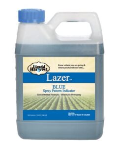 liquid harvest lazer blue – 32 ounces – concentrated spray pattern indicator – perfect weed spray dye, herbicide dye, fertilizer marking dye, turf mark and blue herbicide marker