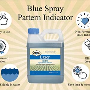 Liquid Harvest Lazer Blue - 32 Ounces - Concentrated Spray Pattern Indicator - Perfect Weed Spray Dye, Herbicide Dye, Fertilizer Marking Dye, Turf Mark and Blue Herbicide Marker