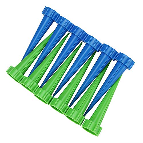 KKSQ Auto Watering Spikes, 12 Pack Self Plant Watering Spikes Plastic Bottle Garden Planting Drip Irrigation for Indoor Outdoor Flowers, Plants