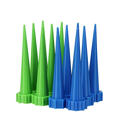 KKSQ Auto Watering Spikes, 12 Pack Self Plant Watering Spikes Plastic Bottle Garden Planting Drip Irrigation for Indoor Outdoor Flowers, Plants