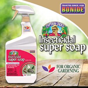 Bonide Captain Jack's Insecticidal Super Soap, 32 oz Ready-to-Use Spray For Organic Gardening and Outdoor Plants