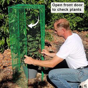 Heidi Tomato Plant Cover Rats Proof Protectors from Animals Squirrels for Garden Metal Tomato Cage to Keep Animal Out Pepper Protection Cover for Rabbits