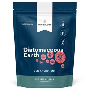 infinity soil diatomaceous earth – 2 lbs – sustainable and natural soil amendment – a natural source of silica – increases soil water and nutrient retention