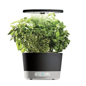 aerogarden harvest 360 with gourmet herb seed pod kit – hydroponic indoor garden, black