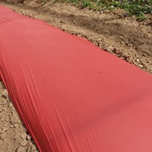 Red Mulch - Garden - Plastic Film - 4ft. X 600ft. 1.0 Mil Embossed by Grower's Solution