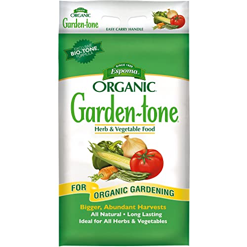 Espoma Organic Garden-Tone 3-4-4 Organic Fertilizer for Cool & Warm Season Vegetables and Herbs. Grow an Abundant Harvest of Nutritious and Flavorful Vegetables – 18 lb. Bag