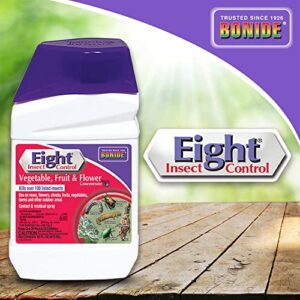 Bonide Eight Insect Control Vegetable, Fruit & Flower, 16 oz Concentrate Long Lasting Insecticide for Beetles and More