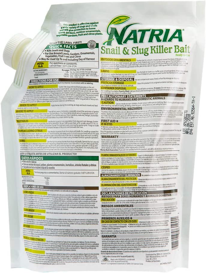 Natria 706190A Snail and Slug Killer Bait Granules, 1.5 lb